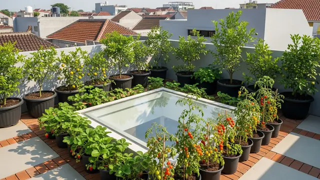 Rooftop Kebun Buah dengan Skylight