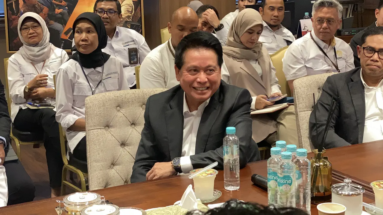 Direktur Utama PT Bank Rakyat Indonesia (Persero) Tbk (BRI) Hery Gunardi di Kementerian PKP, Senin (9/2/2026). (Liputan6.com/Christian)
