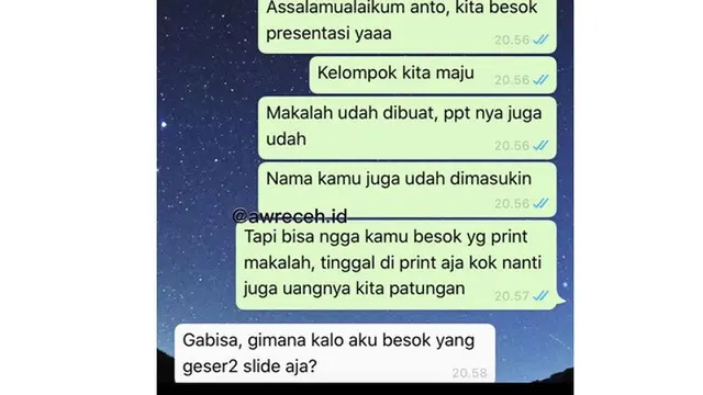 5 Chat Drama Tugas Kuliah Ini Bikin Tepuk Jidat