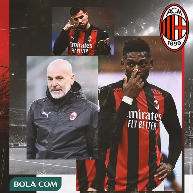 AC Milan - Stefano Pioli, Theo Hernandez, Rafael Leao