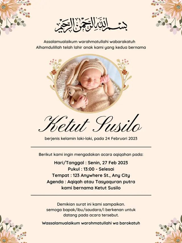 Contoh Undangan Aqiqah