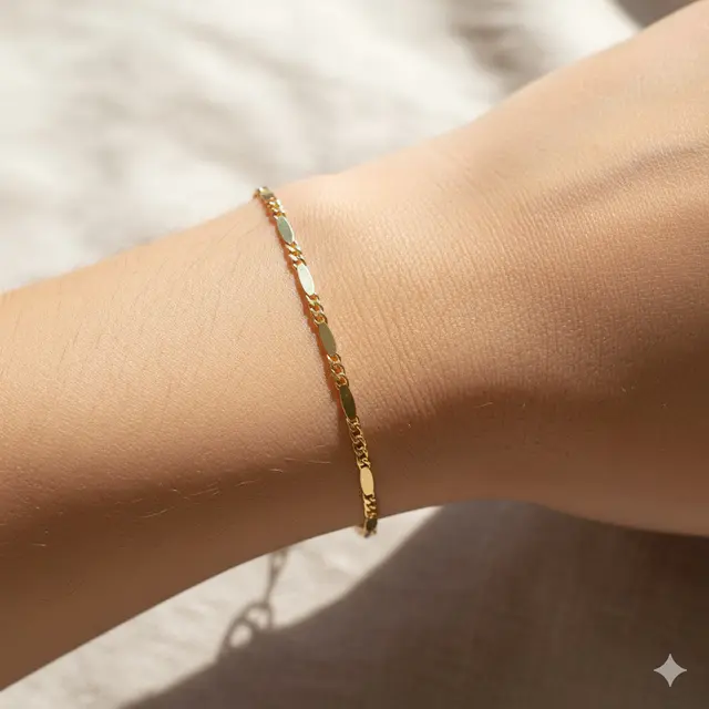 Model Gelang Rantai 3 Gram Polos (Foto: Gemini AI)