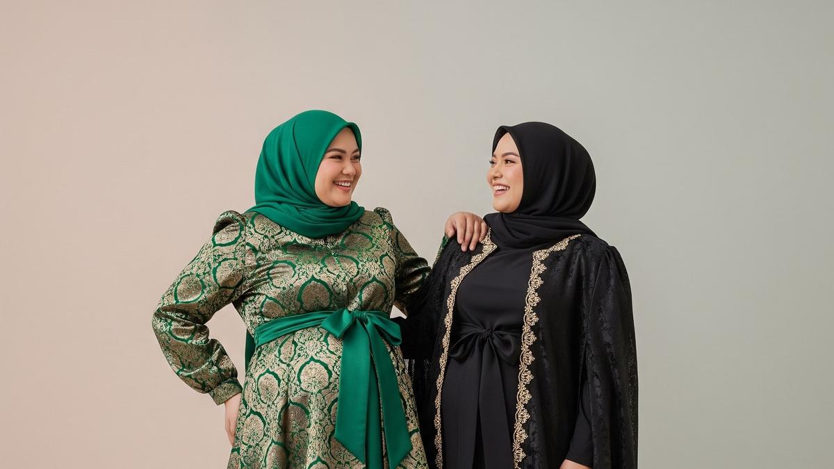 10 Rekomendasi Model Gamis Brokat untuk Perut Buncit, Tetap Tampil Memesona