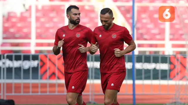 Latihan Timnas Indonesia Jelang Laga Perdana Melawan Kamboja di Piala AFF 2022