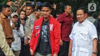 Sementara, Prabowo didampingi oleh Wakil Ketua Dewan Pembina Gerindra Mochamad Iriawan, Sekjen Gerindra Ahmad Muzani, dan Jubir Gerindra Budisatrio Djiwandono. (Liputan6.com/Angga Yuniar)