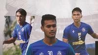 Hanif Sjahbandi, Muhammad Rafli dan Bagas Adi Nugroho. (Bola.com/Dody Iryawan)