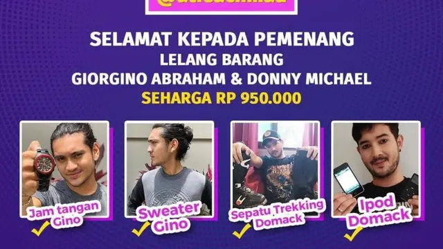 Para Bintang Sinetron SCTV Lakukan Aksi Sosial Lelang Barang untuk Membantu Korban Bencana Alam