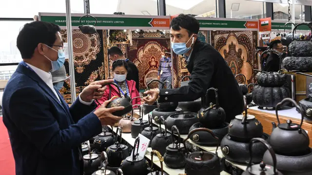 FOTO: Area Ekshibisi Sabuk dan Jalur Sutra di China-ASEAN Expo ke-17