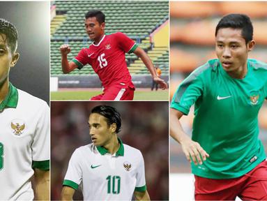 Berikut ini lima pemain kunci Timnas Indonesia saat melawan Malaysia di Semifinal Sea Games 2017. diantaranya, Evan Dimas, Ezra Walian dan Kurniawan Kartika Ajie. (Foto-foto Bola.com/Vitalis Yogi Trisna)