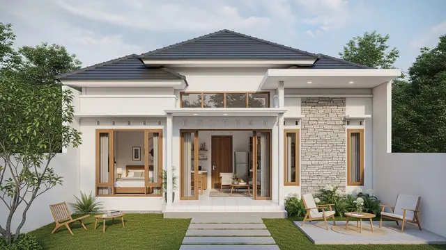 Rumah Satu Lantai dengan Struktur Ringan