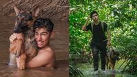 Disebut Tarzan Kalimantan, Ini 6 Potret Andrew Kalaweit Bareng Anjing Peliharaan (IG/andrewkalaweit YT/Andrew Kalaweit)