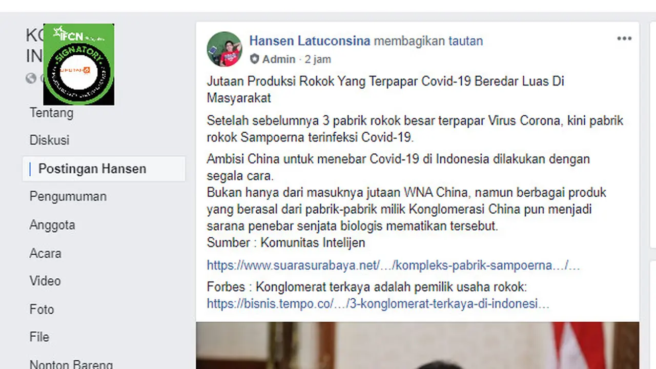 Tidak Terbukti  Jutaan Rokok Sampoerna Terpapar COVID-19 Beredar di Masyarakat