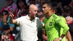 Cristiano Ronaldo kembali bermain dari bangku cadangan saat Manchester United menang 1-0 atas tuan rumah Southampton di pekan ke-4 Liga Inggris 2022/2023, Sabtu (27/8/2022). Ini menjadi kemenangan kedua MU usai kalah di dua laga awal Liga Inggris musim ini. (AFP/Adrian Dennis)