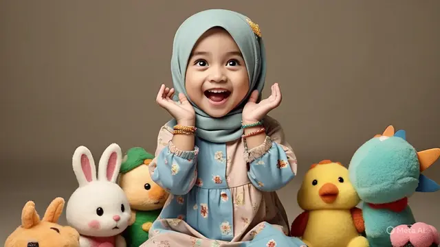 Gamis Motif Kartun atau Floral