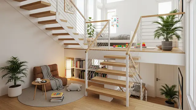Split Level dengan Area Sirkulasi yang Terpisah