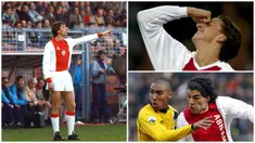 Meski tidak sehebat Barcelona ataupun Juventus, Ajax Amsterdam tercatat pernah dibela sejumlah pesepak bola dengan kualitas nomor satu. Berikut ini tujuh bintang dunia yang pernah membela Ajax Amsterdam. (Kolase Foto dari AFP)