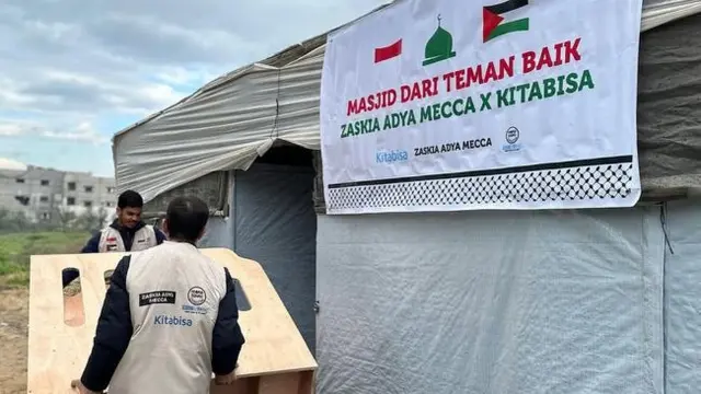 Potret Masjid yang Dibangun Zaskia Adya Mecca di Gaza. (instagram/zaskiadyamecca)
