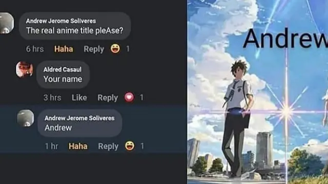 6 Editan Poster Film Your Name ala Nama Netizen Ini Bikin Ketawa Geli