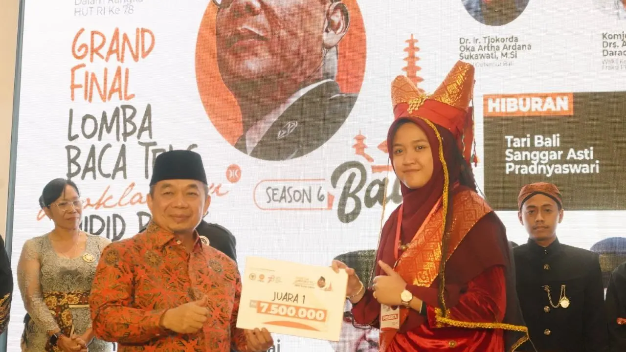 Fraksi Partai Keadilan Sejahtera (PKS) DPR RI menggelar Grand Final Lomba Baca Teks Proklamasi Mirip Bung Karno Edisi ke-6 di Provinsi Bali pada Selasa (22/8/2023).