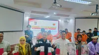 Konferensi pers pengungkapan tindak pidana penjualan bayi di Pekanbaru. (Liputan6.com/M Syukur)