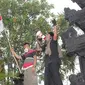 Demonstran menolak politisasi APBD Perubahan. (Foto: Liputan6.com/Ahmad Adirin)