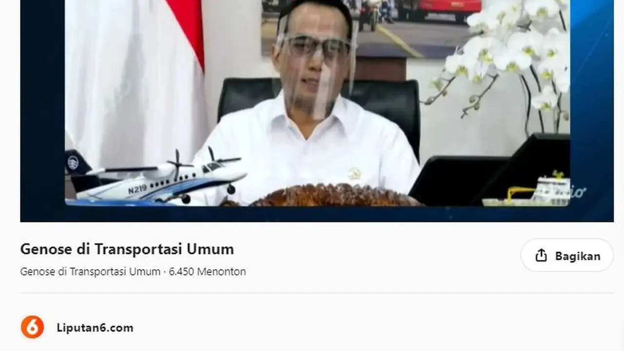 Bincang Editor Bersama Menteri Perhubungan Budi Karya Sumadi dengan tema GeNose di Transportasi Umum.