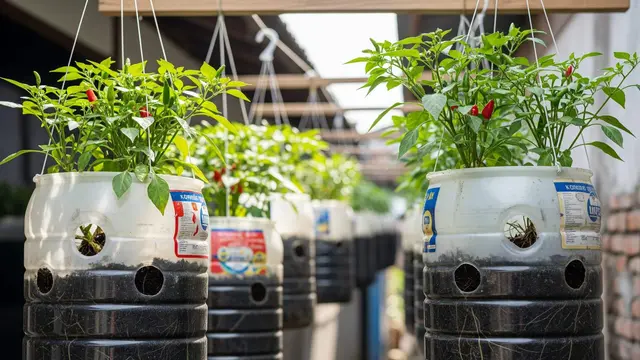 Model Kebun Cabai Gantung di Lahan Sempit