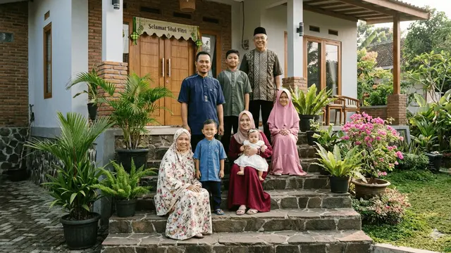 Ide Pose Foto Keluarga Saat Lebaran
