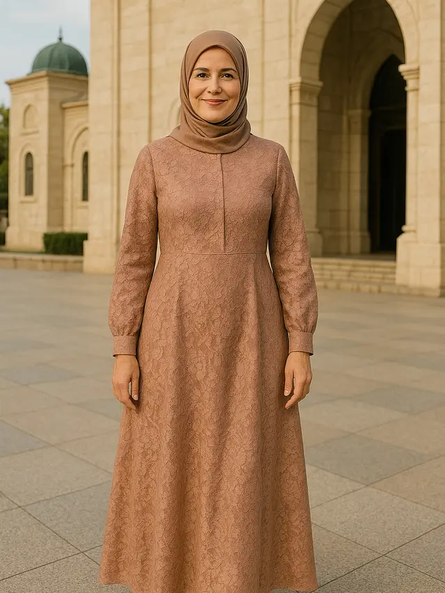 Rekomendasi Gamis Brokat untuk Ibu-Ibu Usia 50-an