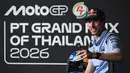 Sebagai balapan pertama musim ini, MotoGP Thailand 2026 menghadirkan dinamika baru. Tampak dalam foto, pembalap MotoGP asal Spanyol dari tim BK8 Gresini Racing MotoGP, Alex Marquez, memberi isyarat saat konferensi pers di Sirkuit Internasional Buriram, Thailand pada Kamis 26 Februari 2026. (Lillian SUWANRUMPHA/AFP)