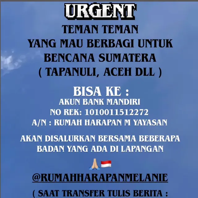 Artis dan Influencer Galang Donasi untuk Korban Sumatra-Aceh