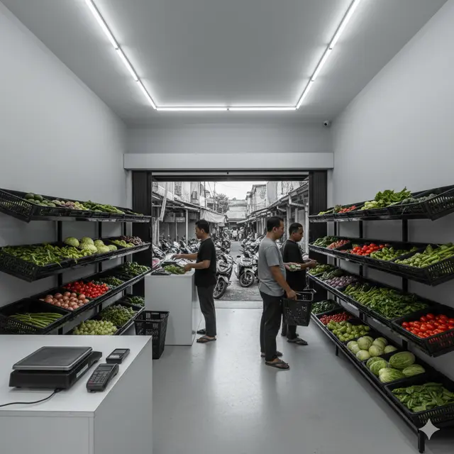 Desain Warung Sayur