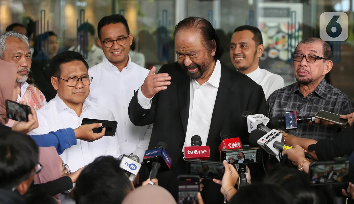Pertemuan juga membahas hasil pertemuan antara Surya Paloh dan Presiden Joko Widodo beberapa waktu lalu. (Liputan6.com/Angga Yuniar)
