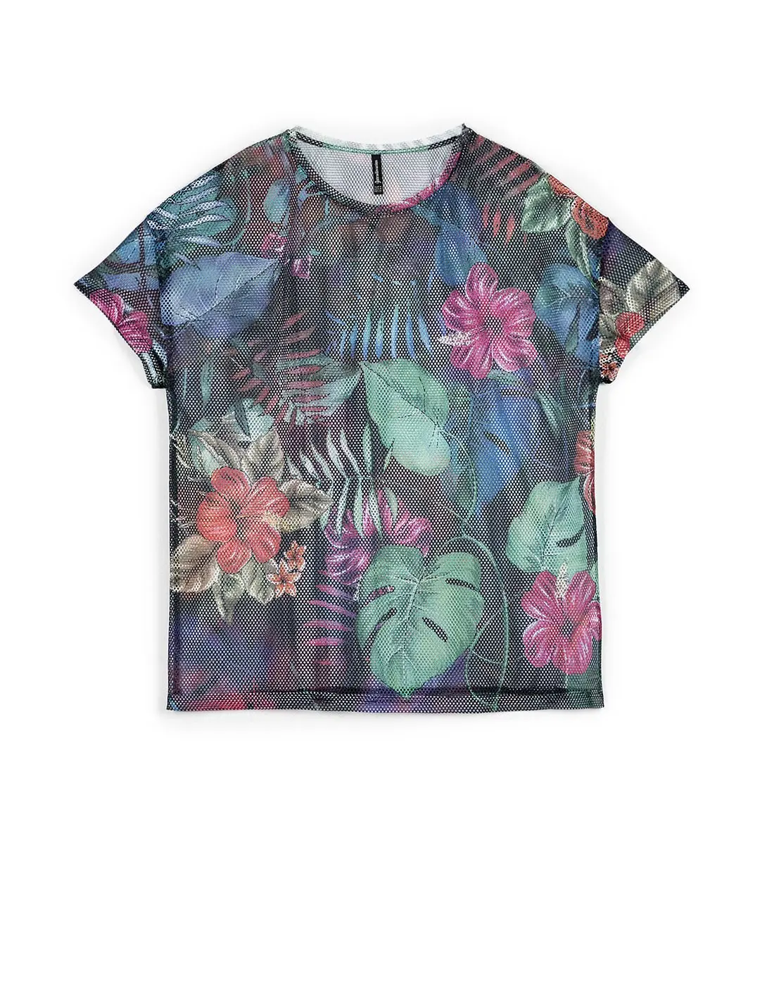 Floral print T-shirt, Rp 99.900. (stradivarius.com)
