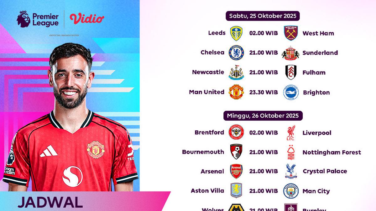 Catat Jadwal Liga Inggris 2025/26 Pekan ke-9: Live Streaming di Vidio