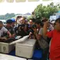 Kementerian Kelautan dan Perikanan bersama TNI AL gagalkan penyelundupan benih lobster (Foto:Liputan6.com/Ajang Nurdin)