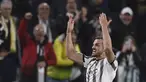 Pemain Juventus Federico Gatti melakukan selebrasi usai mencetak gol ke gawang Sporting CP pada pertandingan leg pertama perempat final Liga Europa di Stadion Juventus, Turin, Italia, Kamis (13/4/2023). Juventus menang 1-0. (Fabio Ferrari/LaPresse via AP)