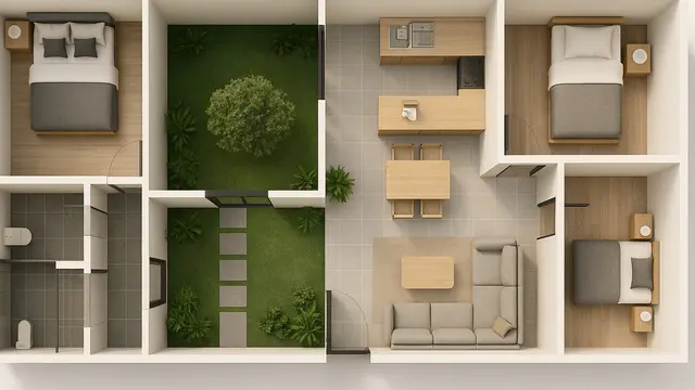 10 Gambar Desain Rumah Tipe 36 dengan 3 Kamar Tidur, Solusi Cerdas Buat Ruang Keluarga Tambah Lega