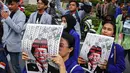 Para mahasiswa mendesak pemerintah menghentikan narasi yang membohongi masyarakat terkait kenaikan PPN. (Liputan6.com/Angga Yuniar)
