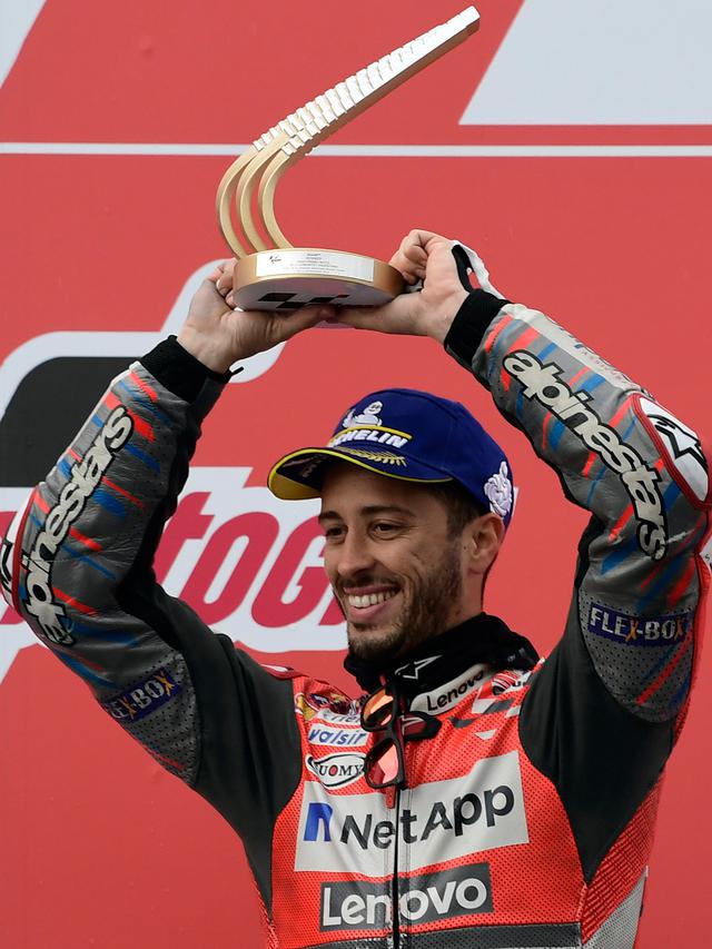 Aksi Balapan Andrea Dovizioso Juara MotoGP Valencia