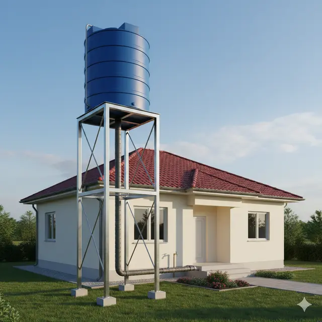 Tinggi Ideal Toren Air (Foto: Gemini AI)