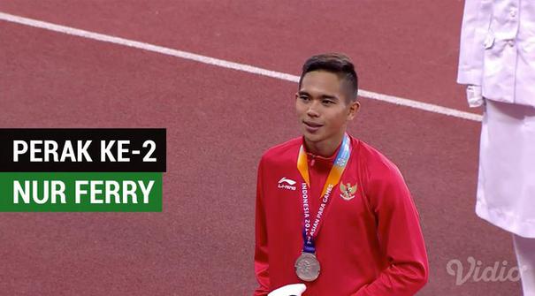 Berita video Nur Ferry Pradana berhasil mendapatkan perak ke-2 di Asian Para Games 2018 pada nomor 400m T47, Kamis (11/10/2018).