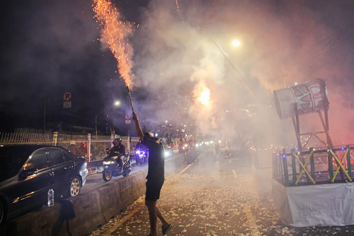 Suasana Malam Takbiran Idul Fitri 2023 di Jakarta