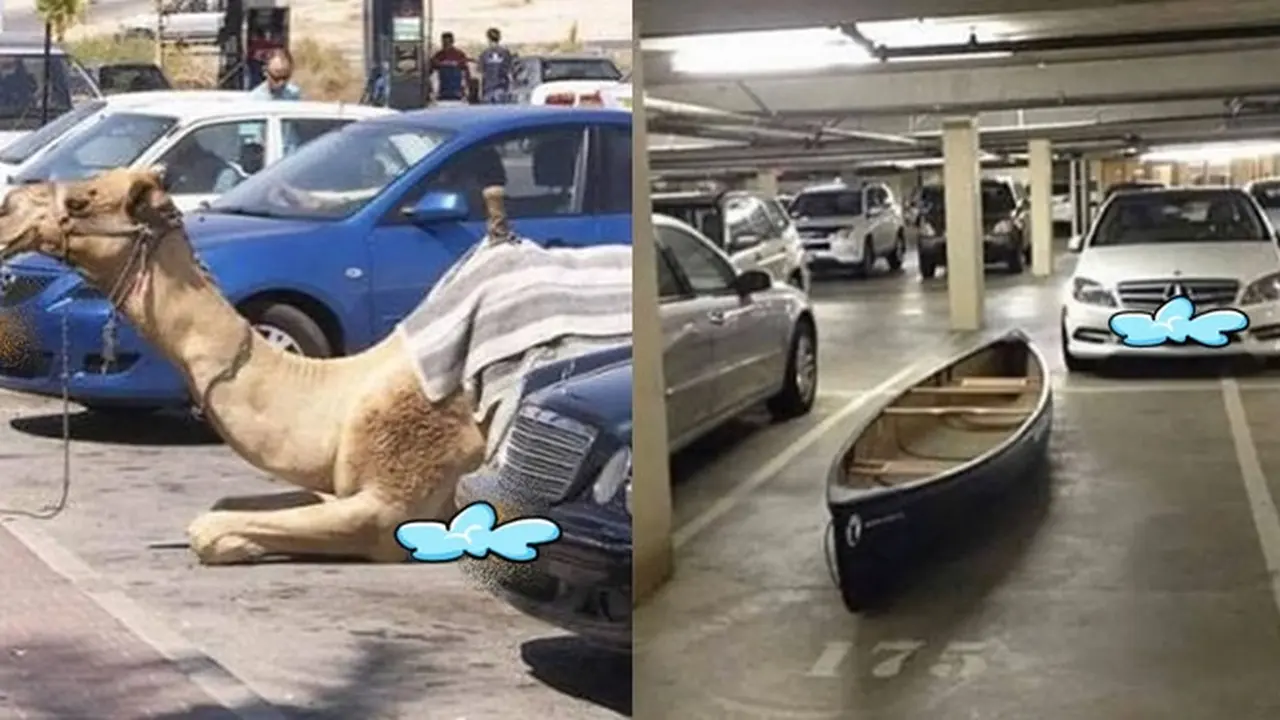 6 Kendaraan Salah Tempat Parkir Ini Bikin Geleng Kepala, Kocak