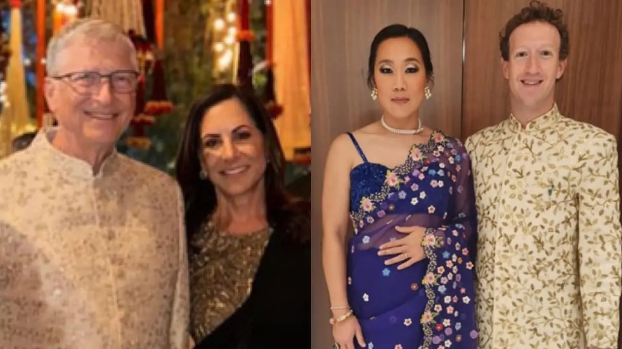 Bill Gates dan Mark Zuckerberg saat Hadir di Acara Pra Nikah Anak Terkaya se-Asia, Mukesh Ambani