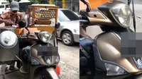 Penjual bakso tunggangi Piaggio Liberty (TikTok/@arsadndr)