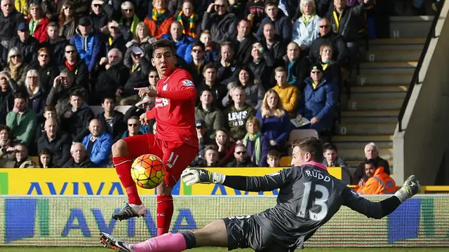 Gol Pertama Firmino Pembuka Kemenangan Liverpool