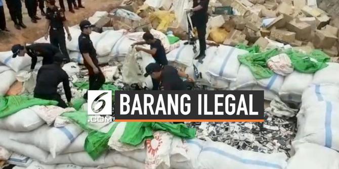 VIDEO: Bea Cukai Musnahkan Barang Ilegal Senilai Rp9 Miliar