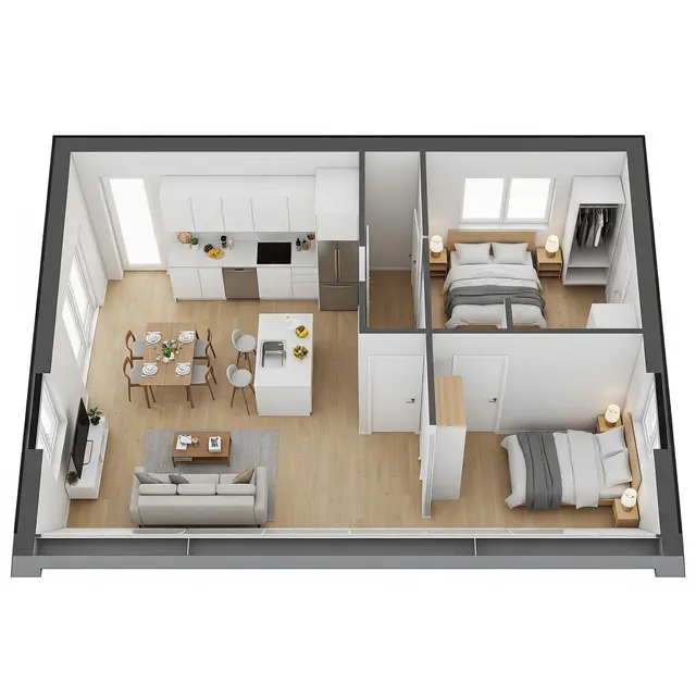 Model Rumah 6x12 Sederhana