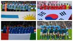 Piala Dunia U-20 2023 telah memastikan 4 negara, Uruguay, Italia, Korea Selatan dan Israel yang lolos hingga babak semifinal yang akan digelar pada 8 Juni 2023 mendatang. Dari keempat kontestan, semuanya berpredikat belum pernah menjadi juara ajang dua tahunan tersebut, sehingga dipastikan akan lahir juara baru pada edisi kali ini. Lantas, bagaimana pencapaian terbaik mereka dalam edisi-edisi sebelumnya? Yuk disimak uraiannya berikut ini. (Kolase Foto AFP/Luis Robayo)